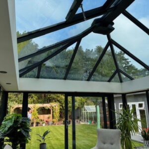 Black Framed LIVin Room Hybrid Orangery Interior